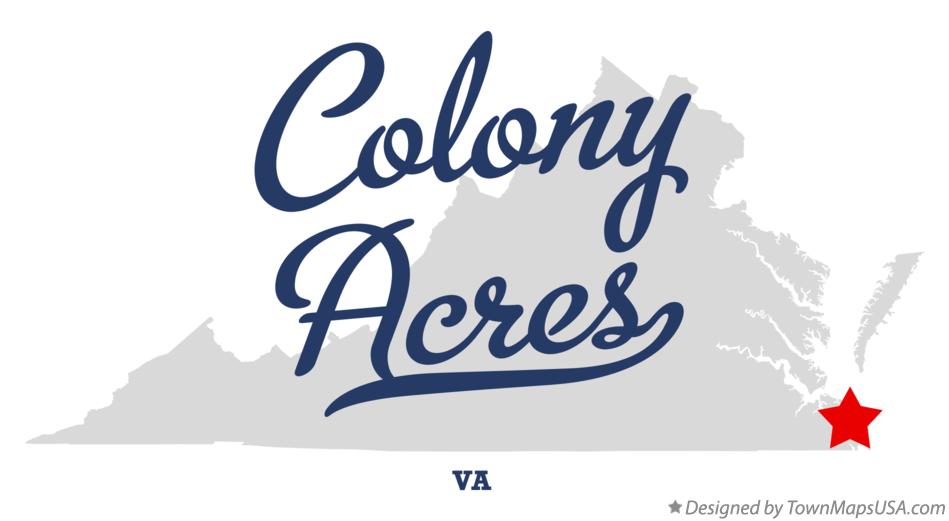 Map of Colony Acres Virginia VA