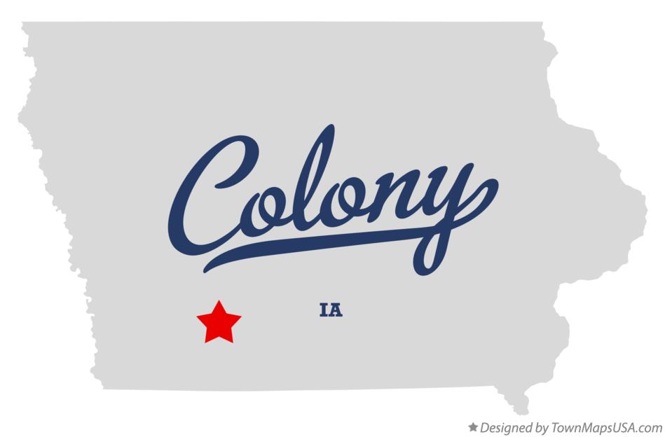 Map of Colony Iowa IA