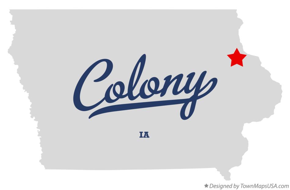 Map of Colony Iowa IA