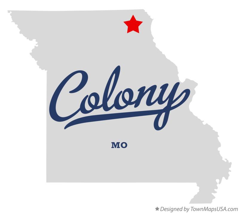 Map of Colony Missouri MO