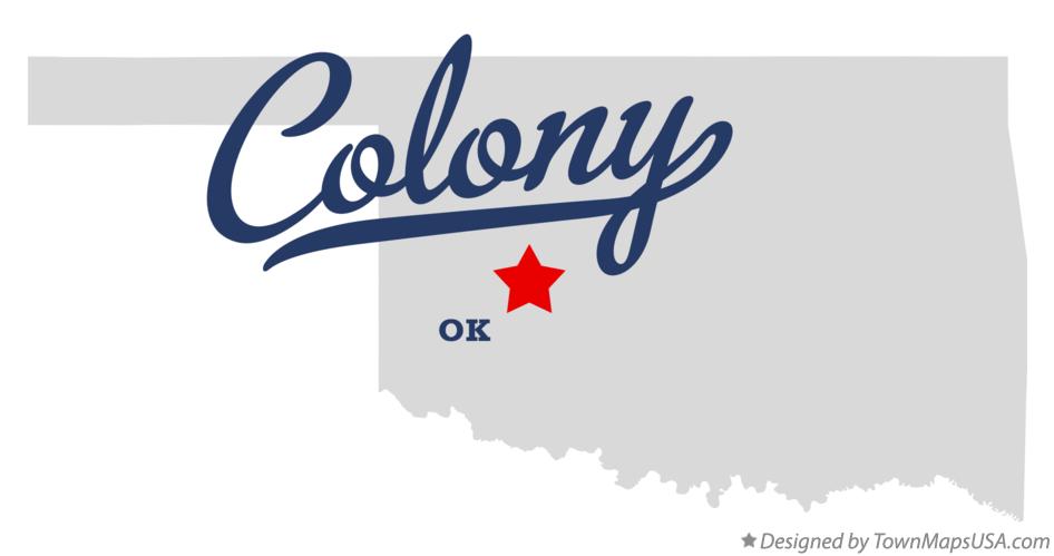 Map of Colony Oklahoma OK