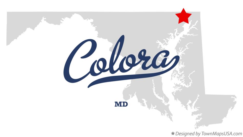 Map of Colora Maryland MD