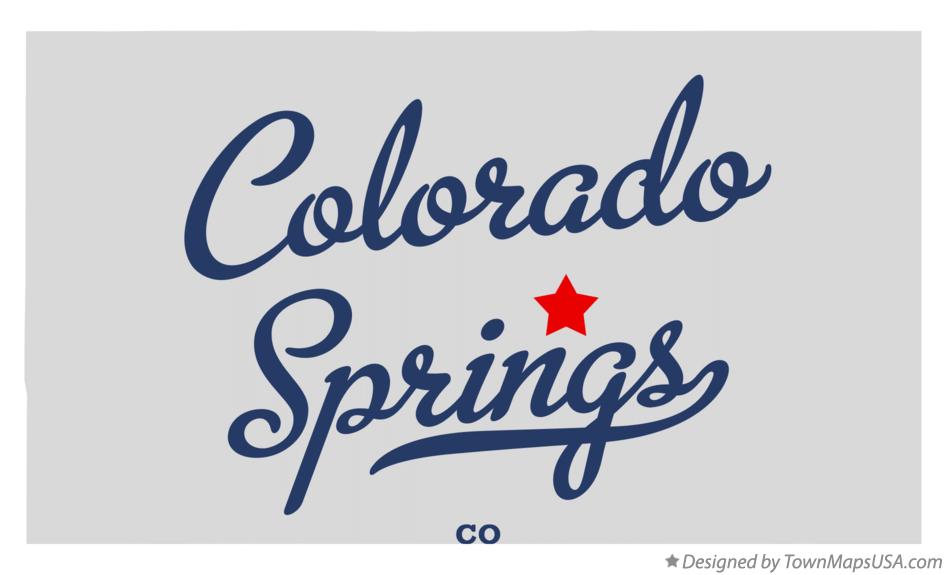 Map of Colorado Springs Colorado CO
