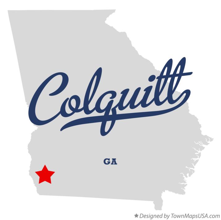 Map of Colquitt Georgia GA