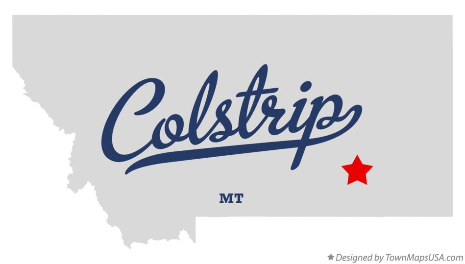 Map of Colstrip Montana MT