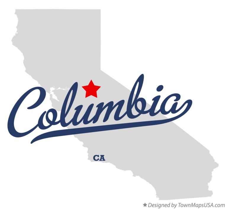 Map of Columbia California CA