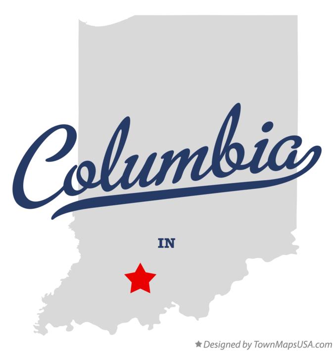 Map of Columbia Indiana IN