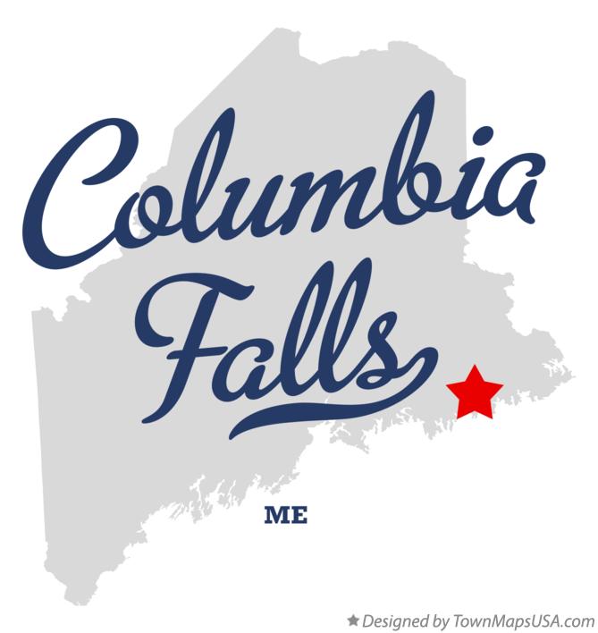 Map of Columbia Falls Maine ME
