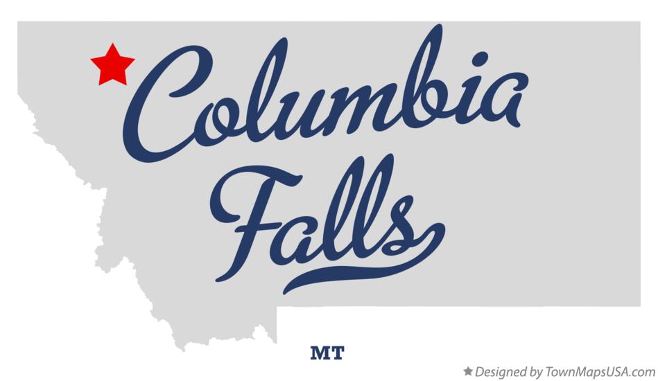 Map of Columbia Falls Montana MT