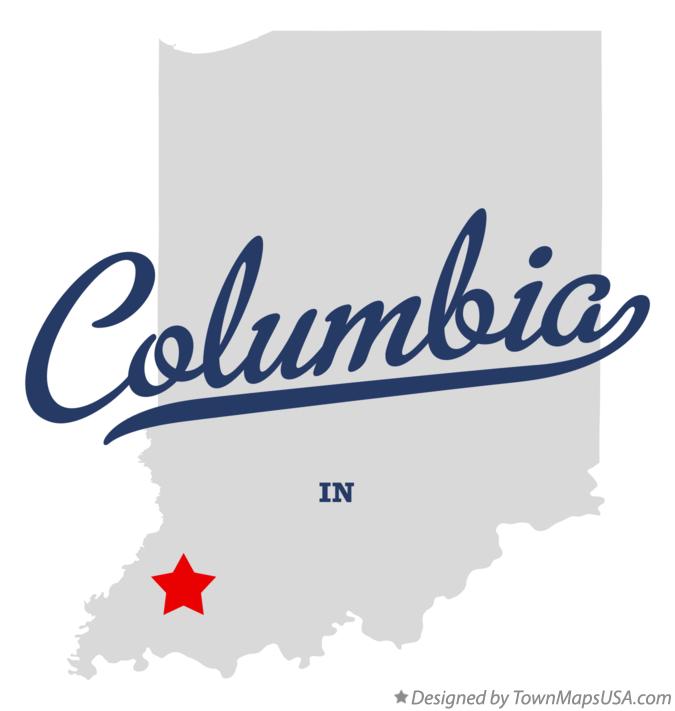 Map of Columbia Indiana IN