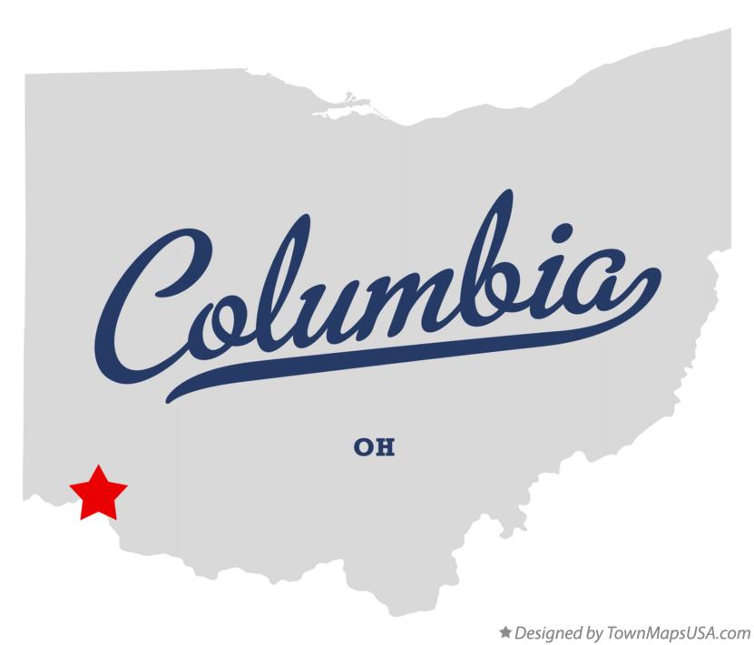 Map of Columbia Ohio OH