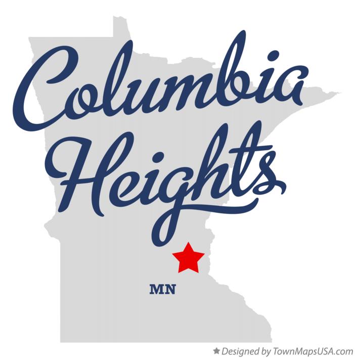 Map of Columbia Heights Minnesota MN