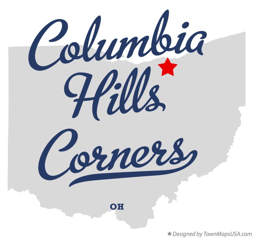 Map of Columbia Hills Corners Ohio OH