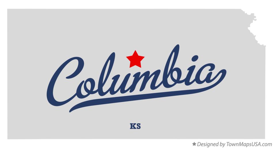 Map of Columbia Kansas KS