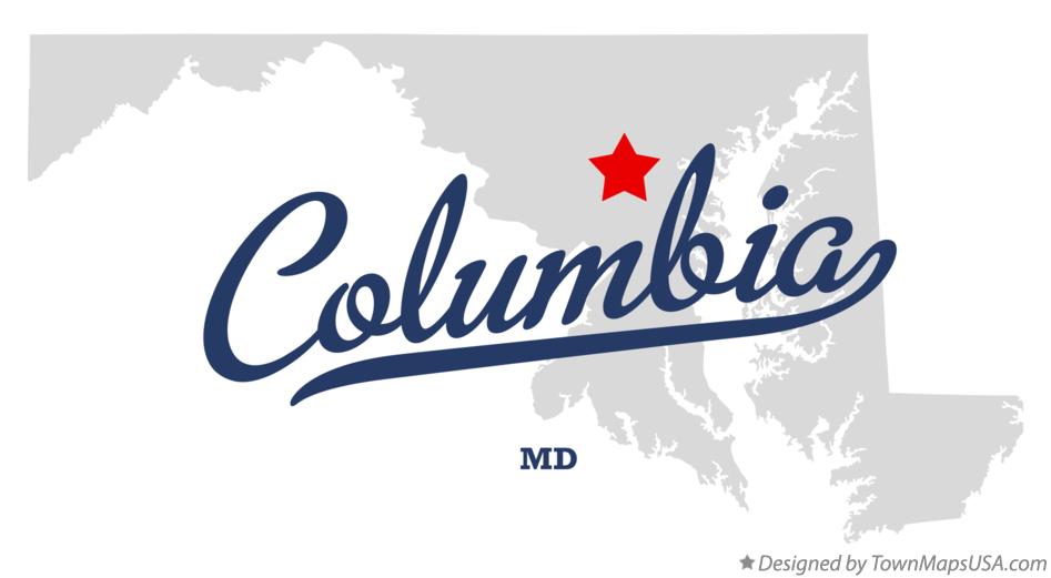 Map of Columbia Maryland MD