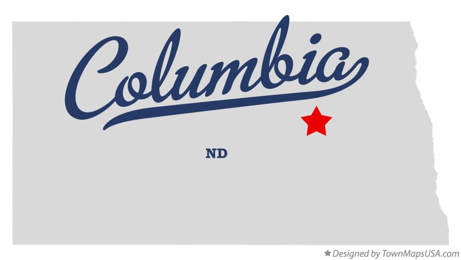 Map of Columbia North Dakota ND