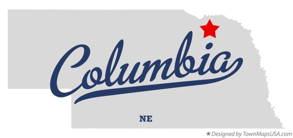 Map of Columbia Nebraska NE