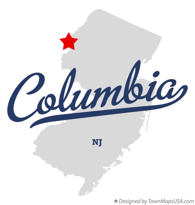 Map of Columbia New Jersey NJ