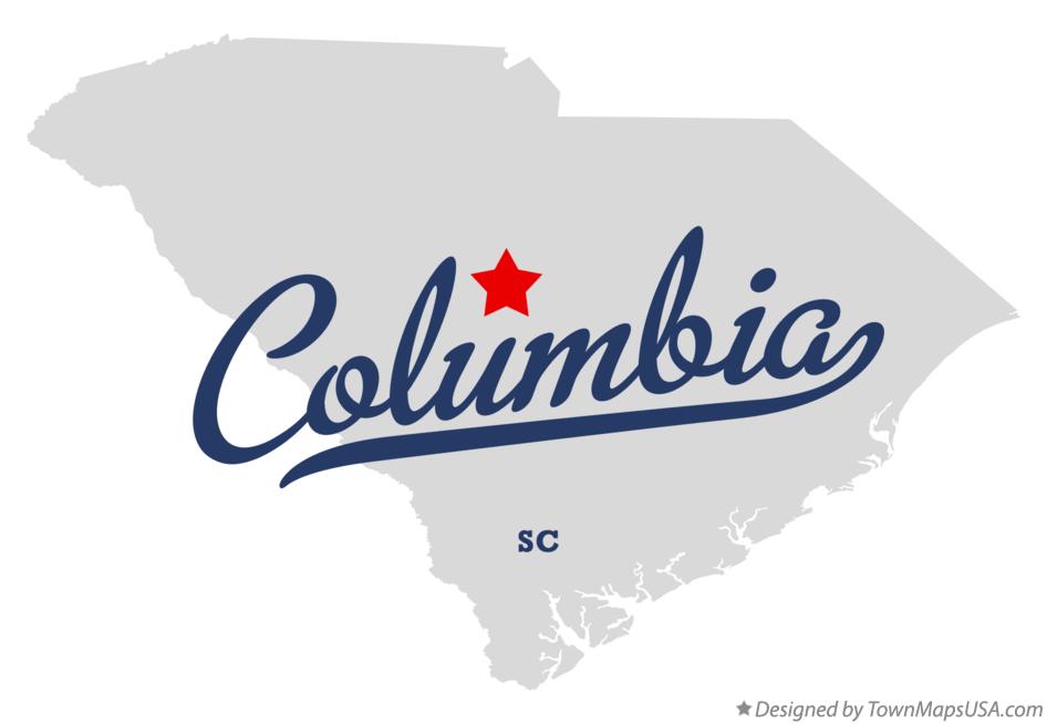 Map Of Columbia SC South Carolina