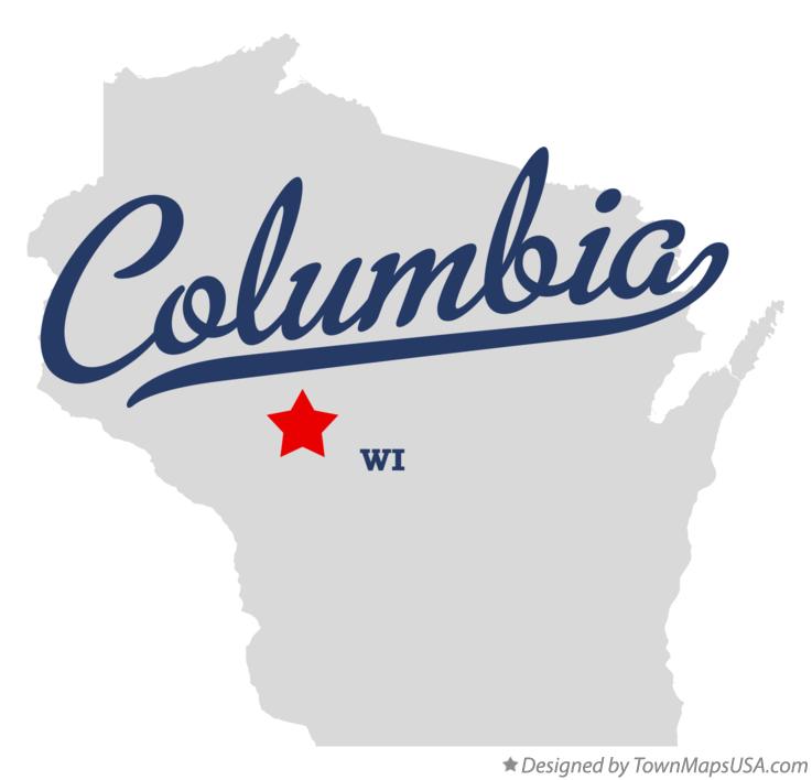 Map of Columbia Wisconsin WI