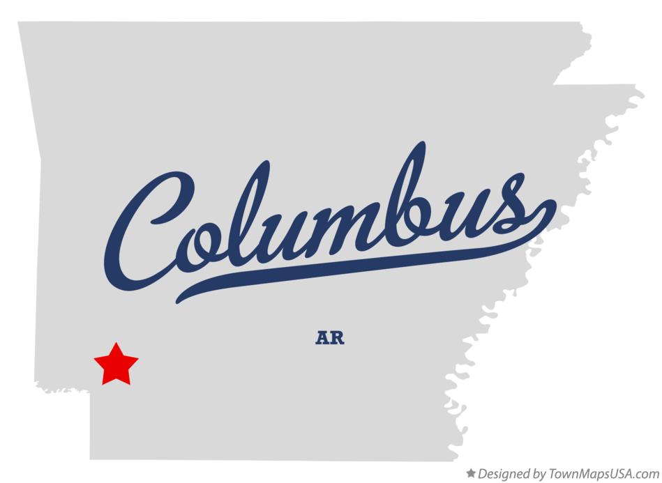 Map of Columbus Arkansas AR