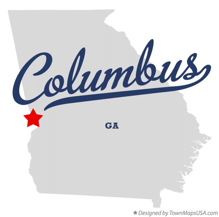 Map of Columbus GA Georgia