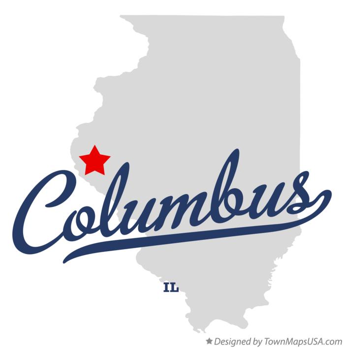 Map of Columbus Illinois IL
