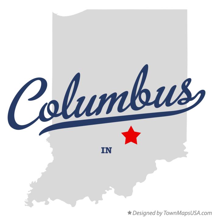 Map of Columbus Indiana IN