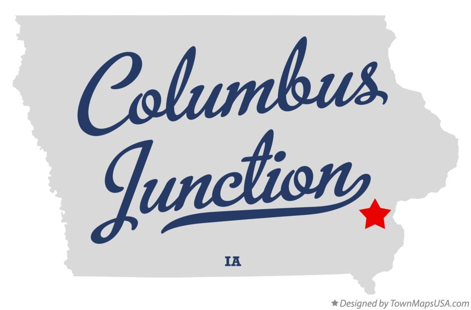 Map of Columbus Junction Iowa IA
