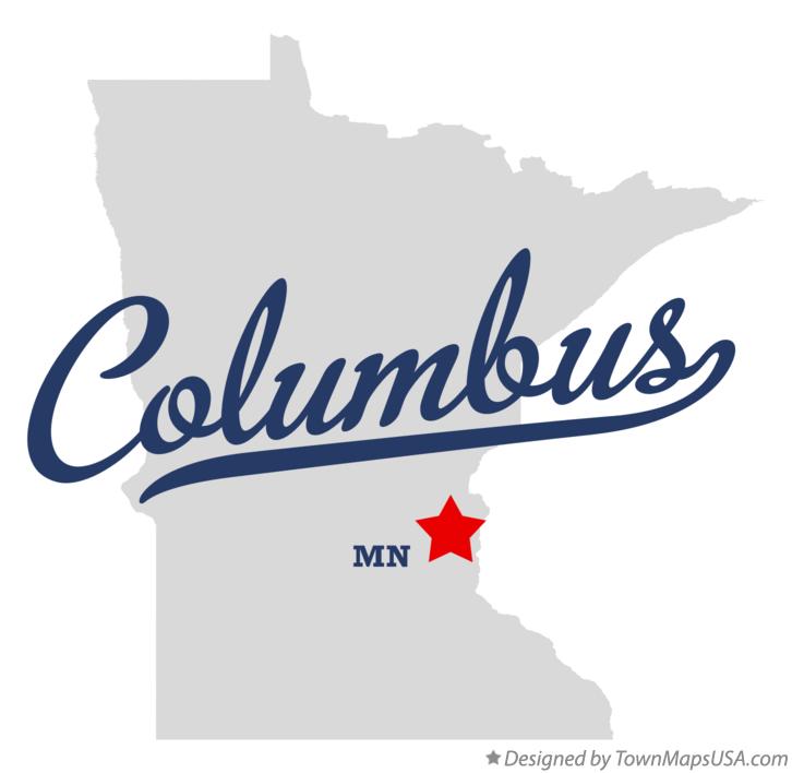Map of Columbus Minnesota MN