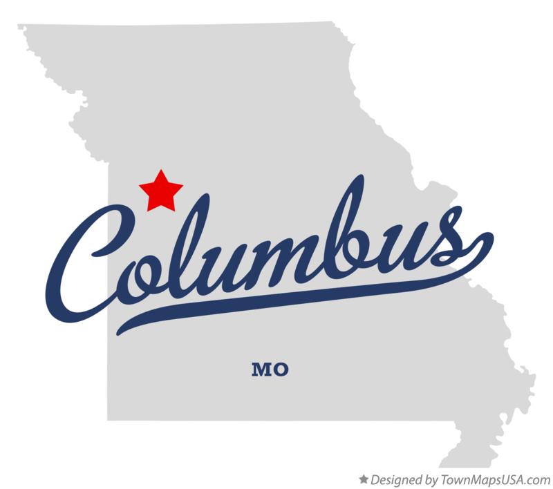 Map of Columbus Missouri MO