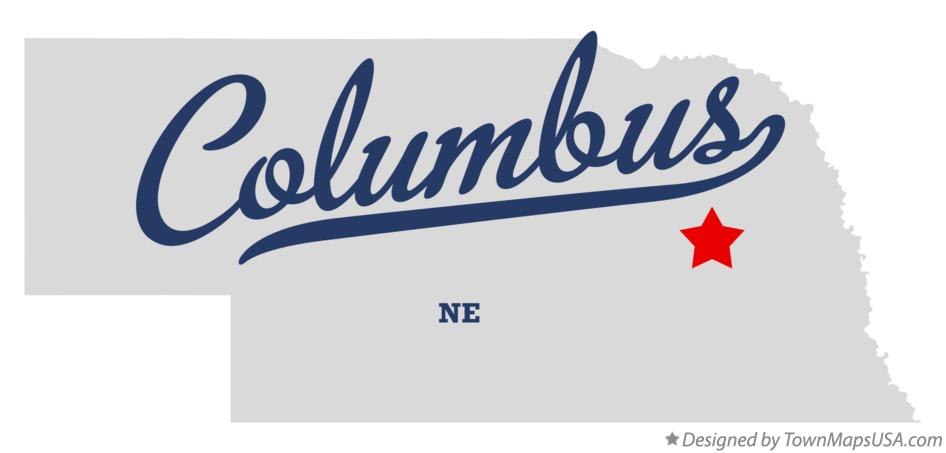 Map of Columbus Nebraska NE
