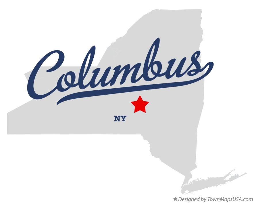 Map of Columbus New York NY