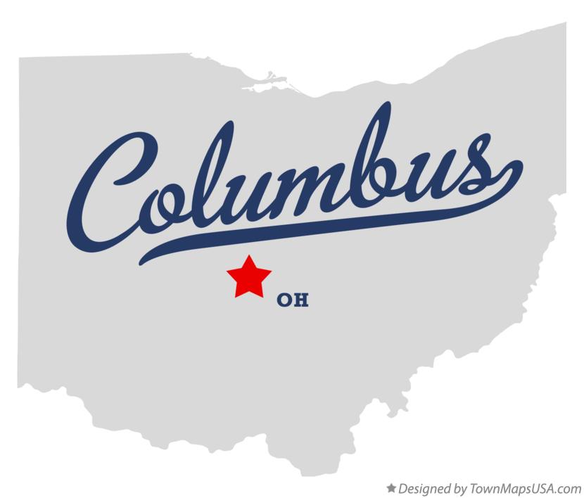 Map of Columbus Ohio OH