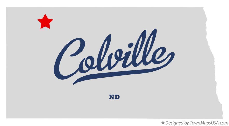 Map of Colville North Dakota ND