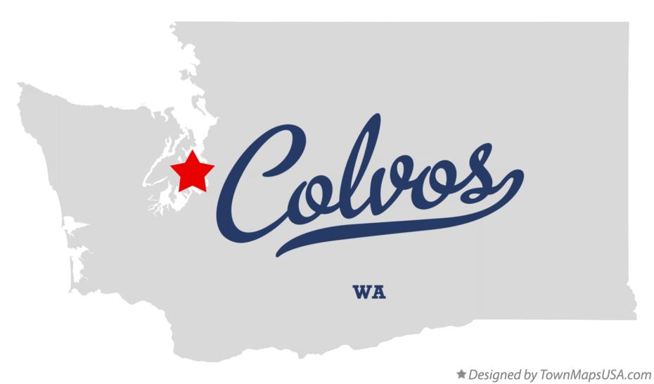 Map of Colvos Washington WA