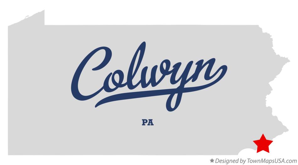 Map of Colwyn Pennsylvania PA