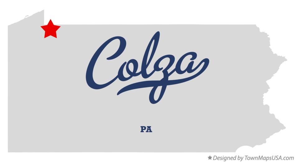 Map of Colza Pennsylvania PA
