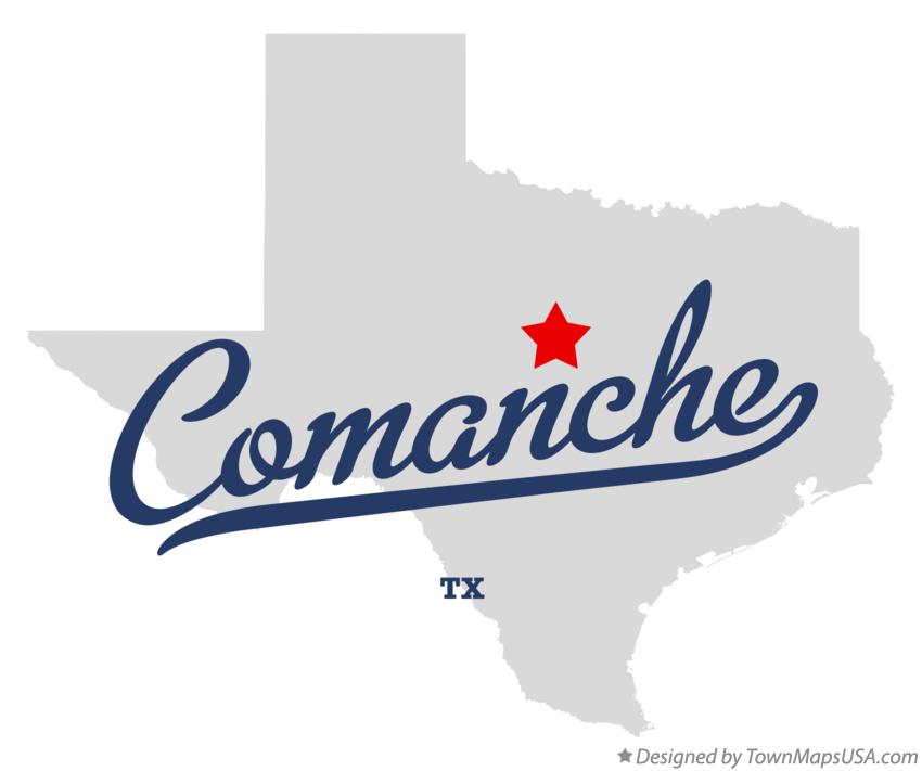 Map of Comanche Texas TX