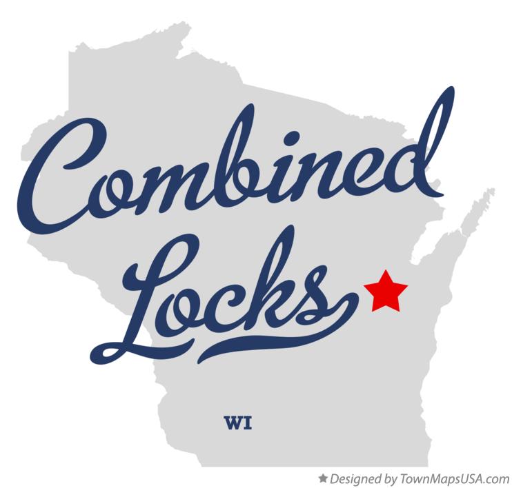 Map of Combined Locks Wisconsin WI