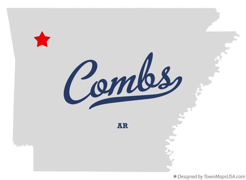 Map of Combs Arkansas AR
