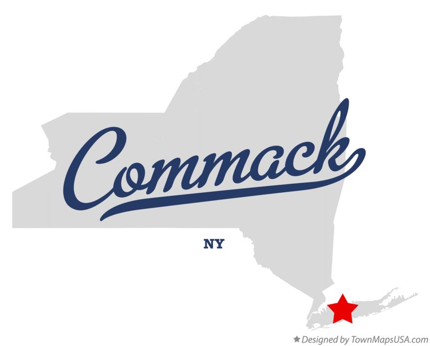 Map of Commack New York NY