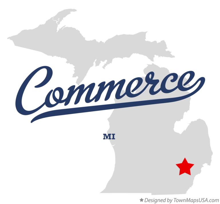 Map of Commerce Michigan MI