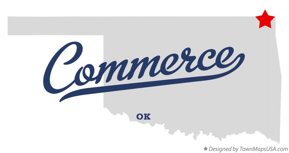 Map of Commerce Oklahoma OK