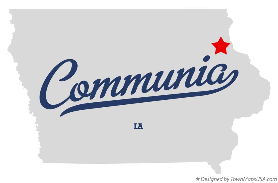 Map of Communia Iowa IA