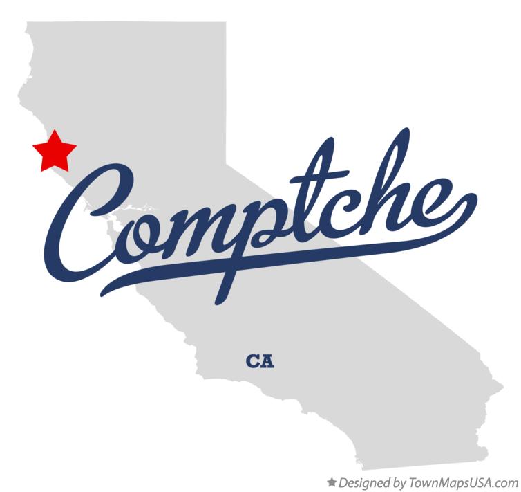 Map of Comptche California CA