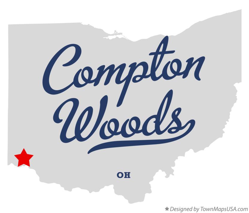 Map of Compton Woods Ohio OH