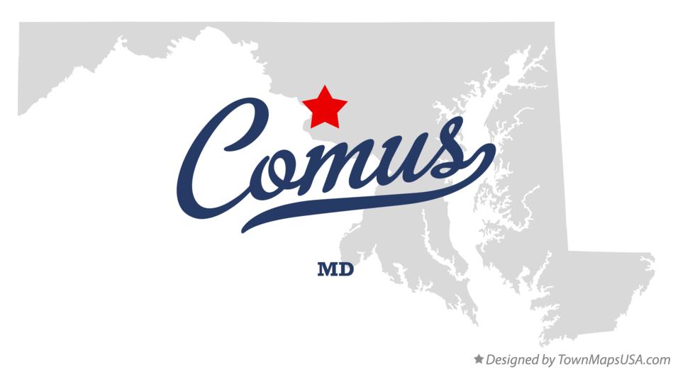 Map of Comus Maryland MD