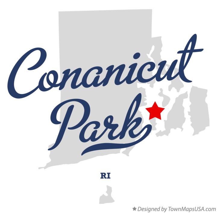 Map of Conanicut Park Rhode Island RI