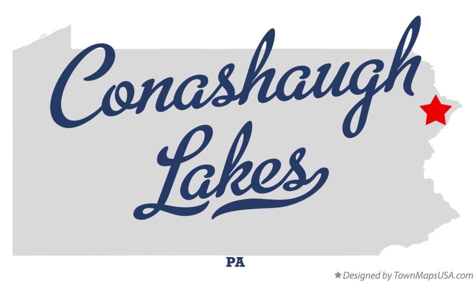 Map of Conashaugh Lakes Pennsylvania PA